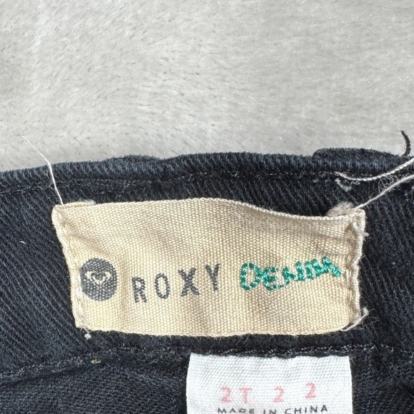 Roxy Quiksilver Girls Black Skinny Cotton Blend Zipper Fly Jeans Size 2T - Picture 14 of 15